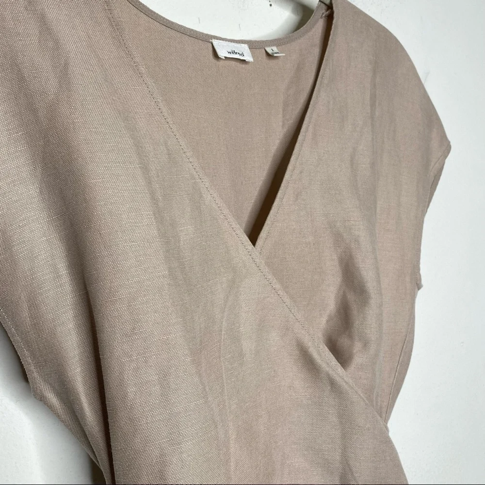 Wilfred Brax Linen Cut Out Jumpsuit beige